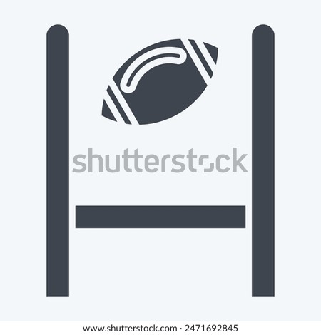 Icon Goal. related to Rugby symbol. glyph style. simple design illustration