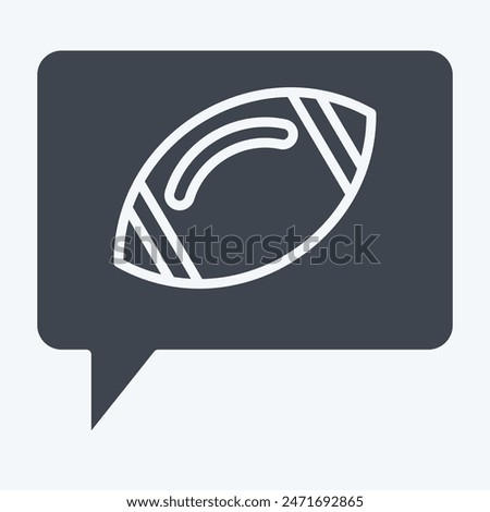 Icon Speech Bubble. related to Rugby symbol. glyph style. simple design illustration