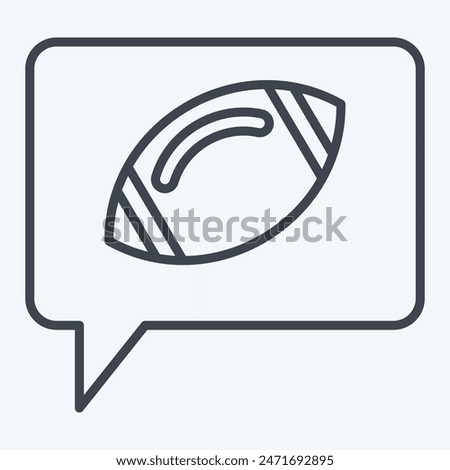 Icon Speech Bubble. related to Rugby symbol. line style. simple design illustration
