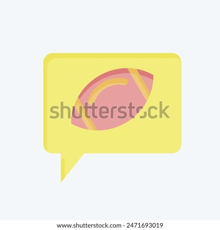 Icon Speech Bubble. related to Rugby symbol. flat style. simple design illustration