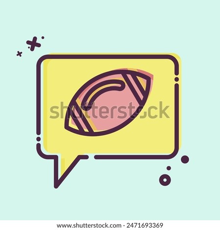 Icon Speech Bubble. related to Rugby symbol. MBE style. simple design illustration