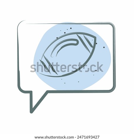 Icon Speech Bubble. related to Rugby symbol. Color Spot Style. simple design illustration