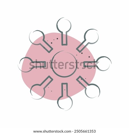 Icon Variety. related to Choice symbol. Color Spot Style. simple illustration