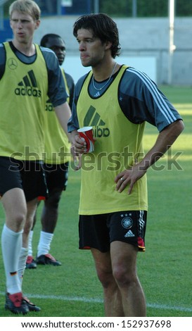 SEPTEMBER 1, 2005 - BERLIN: Michael Ballack at a training session of the German national soccer team in preparation for the world championship in Germany, amateur stadium of Hertha BSC, Berlin.