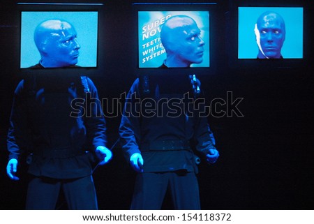 JANUARY 30, 2007 - BERLIN: the Blue Man Group - presentation of the new show of the \
