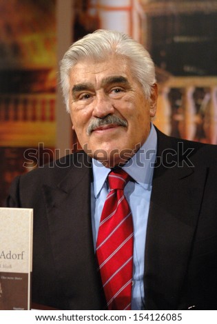 OCTOBER 23, 2005 - BERLIN: Mario Adorf at a tv production 