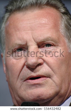 SEPTEMBER 16, 2005 - BERLIN: Lothar Bisky at a party election rally of the PDS Linkspartei (Socialist Party) on the Schlossplatz in Berlin.
