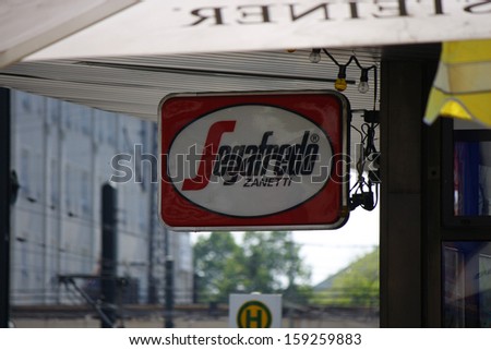 May 2012 - BERLIN: the logo of the German coffee brand \
