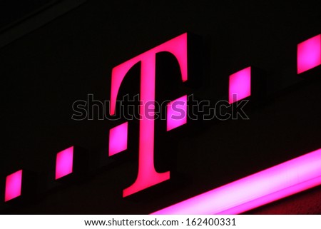 NOVEMBER 2013 - BERLIN: brands: the logo of the telecommunication company \