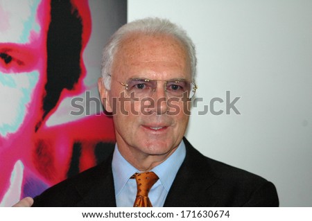 JUNE 1, 2006 - BERLIN: Franz Beckenbauer at the unveiling of a portrait painting of him in the Marie-Elisabeth-Lueders-Haus, Berlin.
