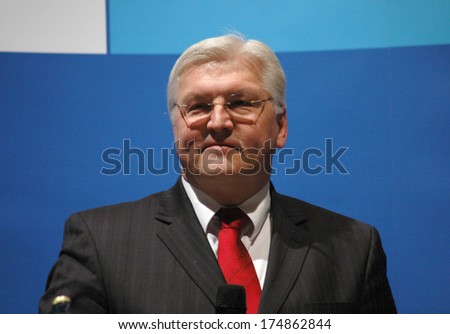 APRIL 5, 2006 - BERLIN: Frank Walter Steinmeier at  a meeting of the German Foreign Minister with members of the organizational committee of the Soccer World Championship, Foreign Ministry, Berlin.