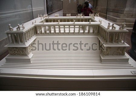 CIRCA JUNE 2013 - BERLIN: a model of the Pergamonaltar in the Pergamon Museum in Berlin.