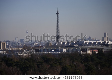 CIRCA MARCH 2014 - BERLIN: the skyline of Berlin with the 