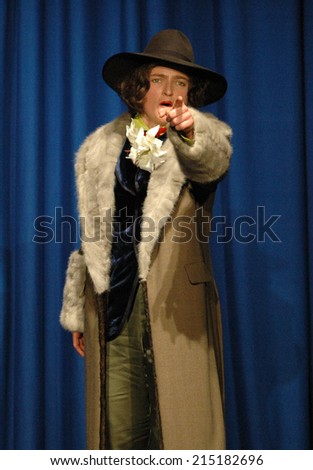 SEPTEMBER 25, 2005 - BERLIN: Bettina Hoppe (as Oscar Wilde) in a scene of the theater play \