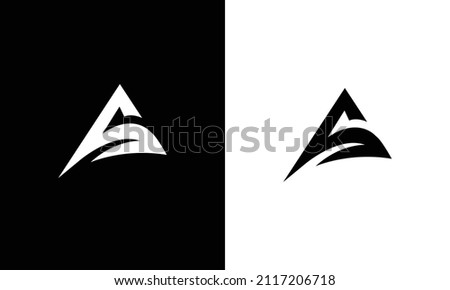 SA,,S ,A Abstract Letters Logo Monogram Stok fotoğraf © 