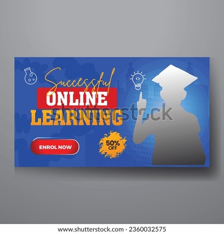school education admission youtube thumbnail or web banner template