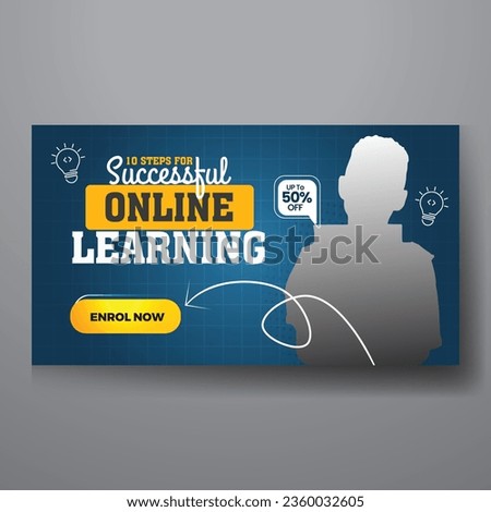 school education admission youtube thumbnail or web banner template