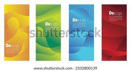 Set rollup banner template creative design, abstract gradient background, suitable for cover, poster, website, business brochure, flyer, design vertical template, cover, presentation