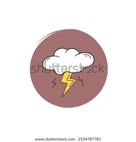 vector image design of clouds with lightning