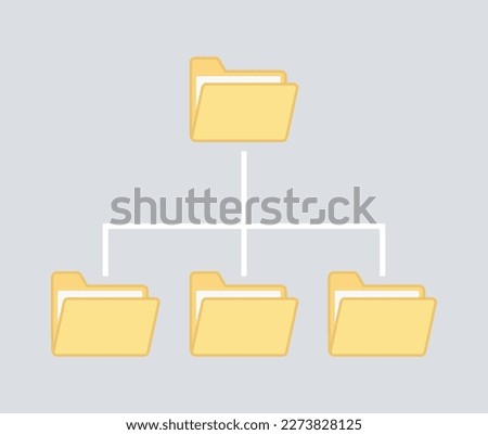 folder icons structure vertical tree