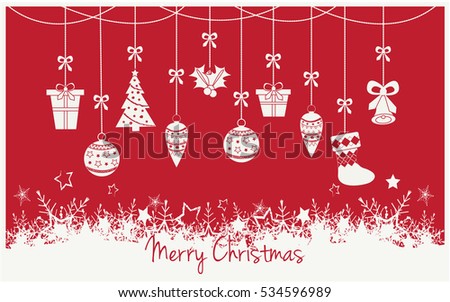 Merry Christmas Greeting Card Or Background. Vector Illustration. - 534596989 : Shutterstock