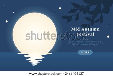 Similar – Image, Stock Photo Moon in the water