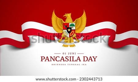 Realistic pancasila day background illustration