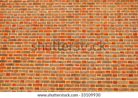 Vivid brick wall in landscape orientation