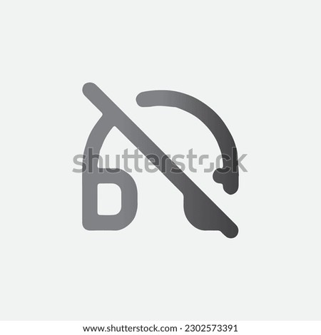 Headphone off Symbol Icon Vector Illustration