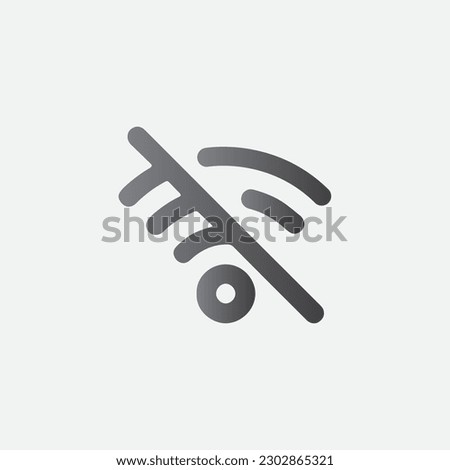 Wifi Off Icon Illustration Symbol Vector