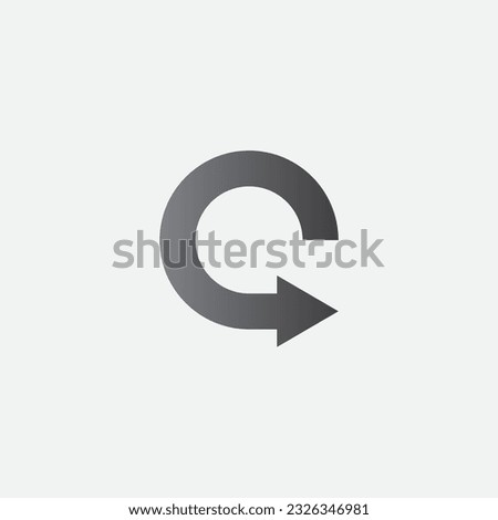 Turn Down Right Arrow Vector Illustration Editable Color