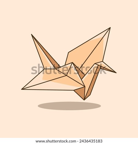 The Illustration of Swan Origami