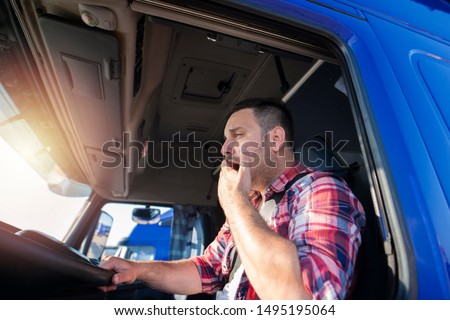 Similar – Image, Stock Photo man resting while riding a bicycle on a mountain road