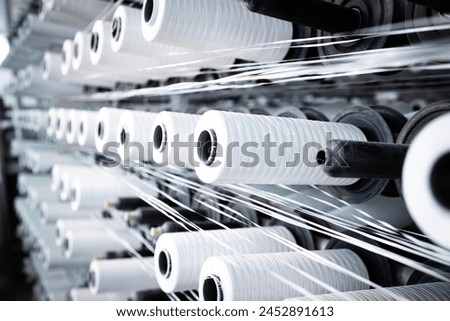 Similar – Image, Stock Photo Thread spinning on machine