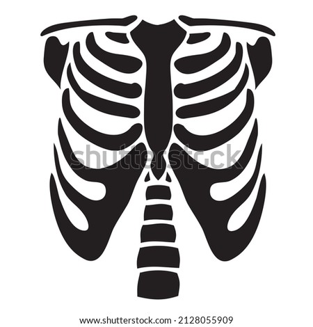 Thorax of skeleton, torso, eps