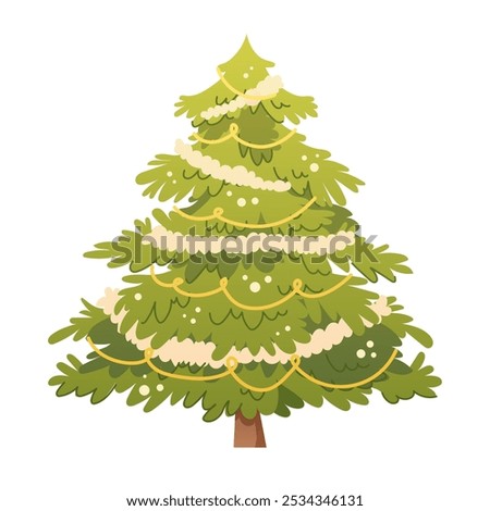 Similar – Image, Stock Photo Christmas tree in pot, watercolour on paper