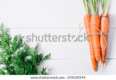 Similar – Image, Stock Photo Raw carrots on rustic wooden background