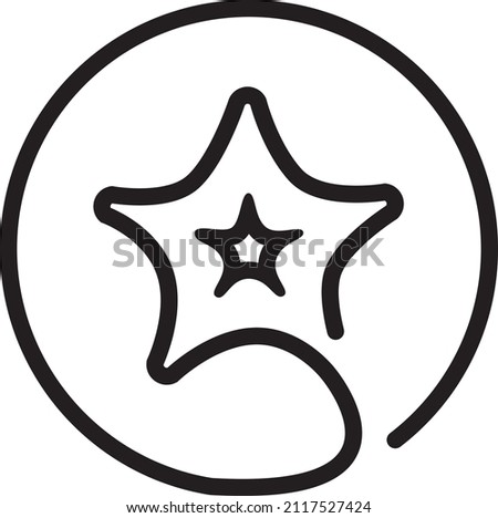 Icon of a star for favorite category or something special suitable for apps and desktop