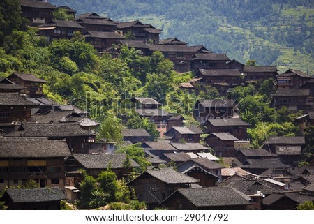 Village scenery in guizhou china