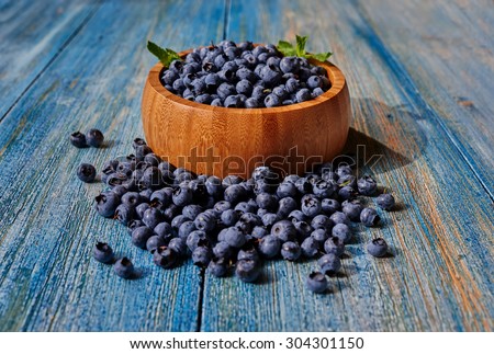 Vivid Photo, delicious and juicy blueberries, which is useful for health and for the eyes