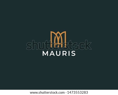 MA or AM. Monogram of Two letters A&M. Luxury, simple, minimal and elegant MA logo design. Vector illustration template. Foto stock © 