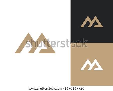 MA. Monogram of Two letters M&A. Luxury, simple, minimal and elegant MA logo design. Vector illustration template. Imagine de stoc © 