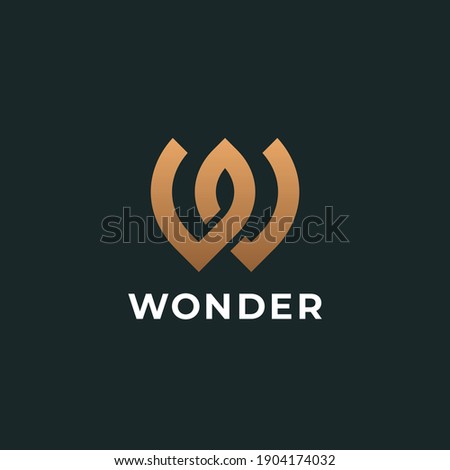 Letter W logo template. Modern elegant logotype.  Zdjęcia stock © 