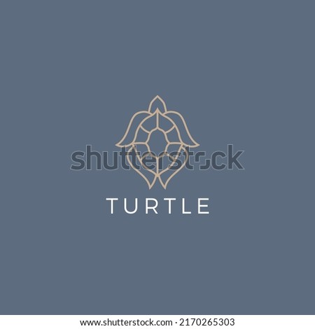 Turtle logo design. Modern icon. Sea turtle illustration.