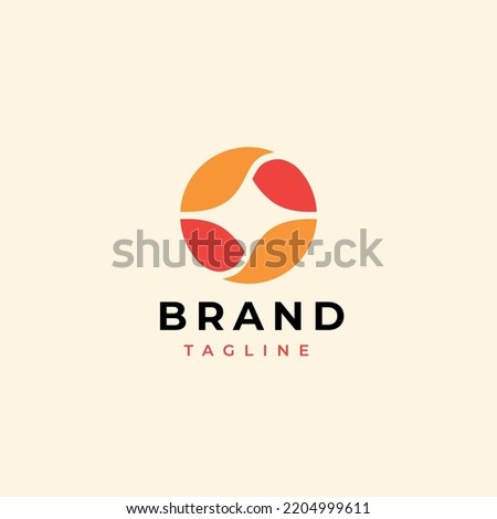 Abstract circle logo. Creative dynamic round logotype.