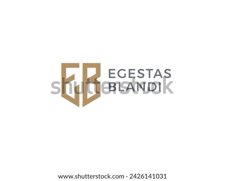EB. Monogram of Two letters E and B. Luxury, simple, minimal and elegant EB logo design. Vector illustration template.