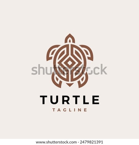 Turtle logo design. Modern icon. Sea turtle illustration.