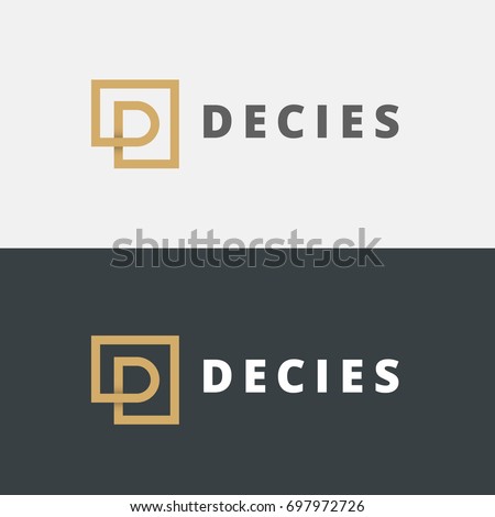 letter D or P logo design. vector logo concept