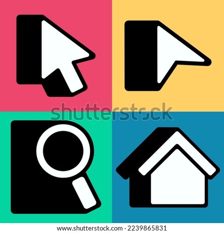 Mouse, Home, Search Curser Main computer icons