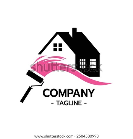 Painting and Decorating Paint Work and House Painter service Logo icon isolated design template on white background vector illustration